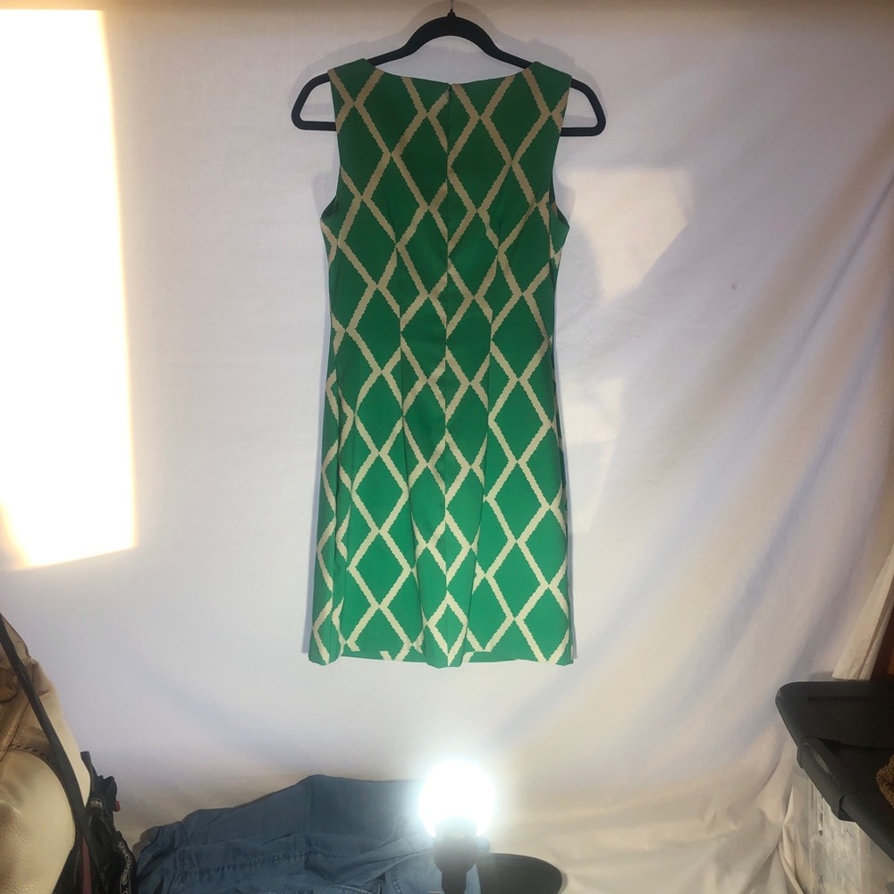 Alyx Green Geometric Midi Sheath Dress Size 4 - Picture 13 of 16